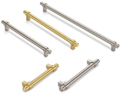 Jeffrey Alexander 5224 Key Grande 8-13/16" (224 mm) Center to Center Modern Pipe Style Bar Cabinet Handle/Drawer Pull -