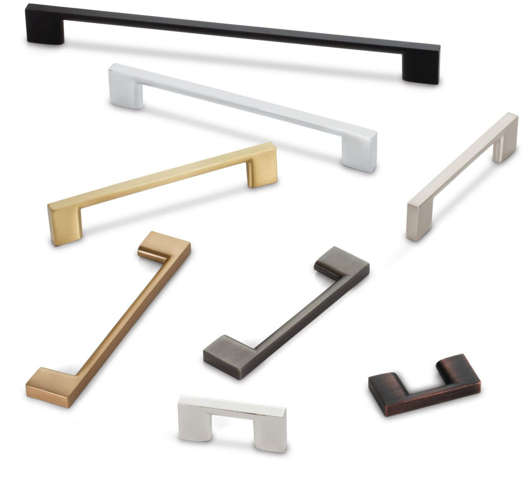 Jeffrey Alexander 635-160 Sutton 6-5/16" (160 mm) Center to Center Squared Sleek Cabinet Handle/Drawer Pull -